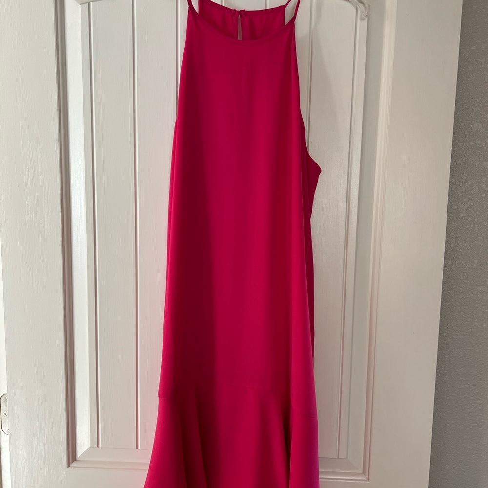 Charles Henry pink halter dress. Flowy at bottom. Well made!